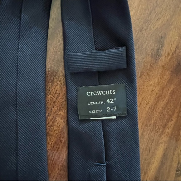 J Crew Crewcuts Kids Navy Blue Silk Tie size 42” - Picture 3 of 4